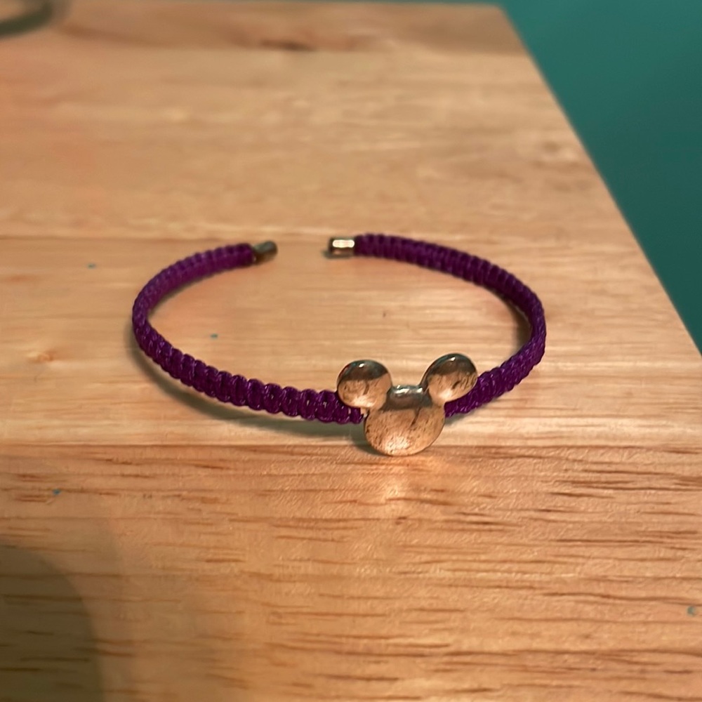 Purple Mickey Mouse cuff bracelet
